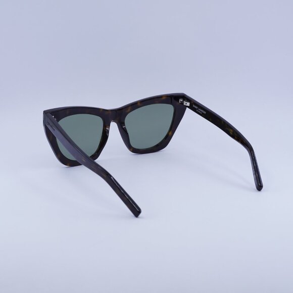 ?️ New Saint Laurent SL214 KATE 033 Sunglasses -Dark Havana Frame, Green Lenses
